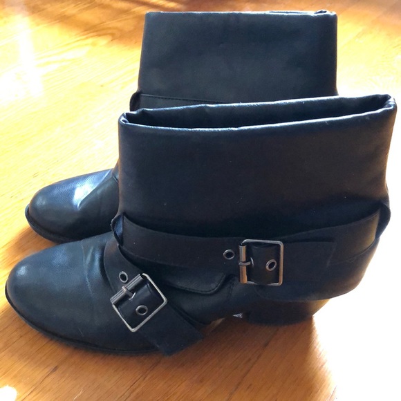 Cityclassified Shoes - Black booties with foldover cuff Cityclassified Shoes - Black booties with foldover cuff